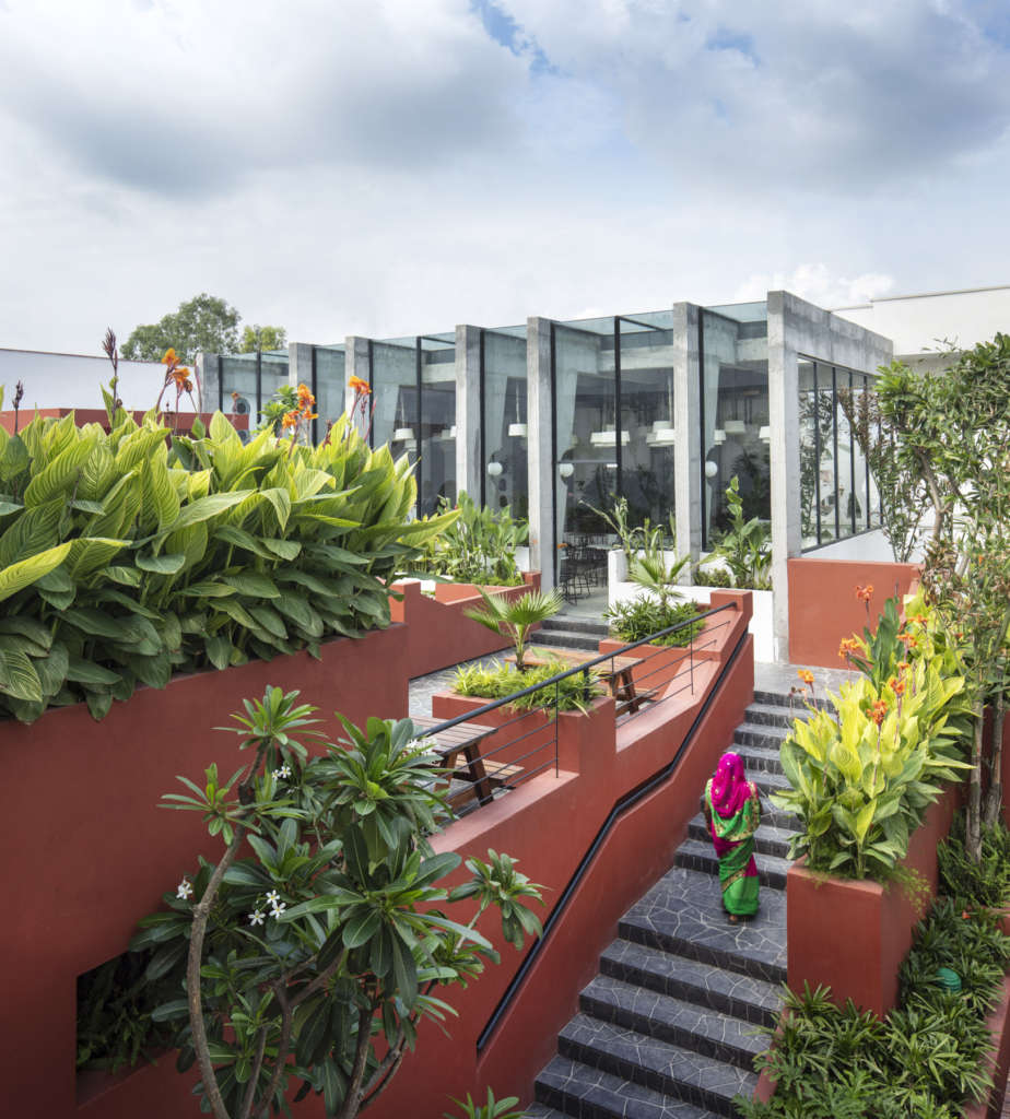 Village Cafe in Moradabad is reminiscent of rural Indian settlements