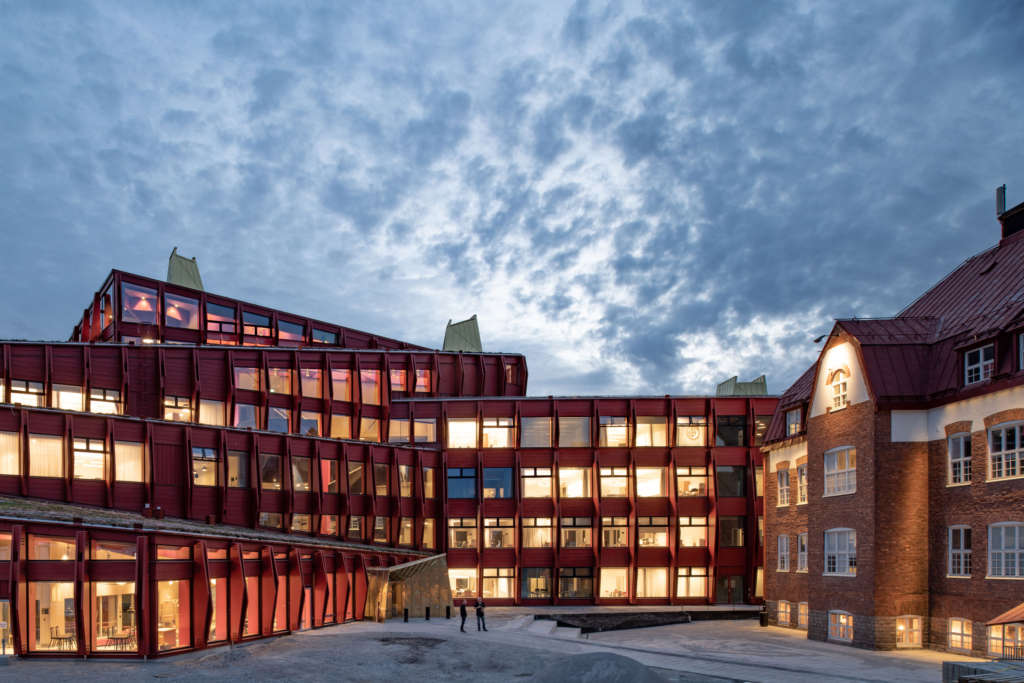 This Swedish high school in the Arctic Circle is inspired by traditional Sami culture