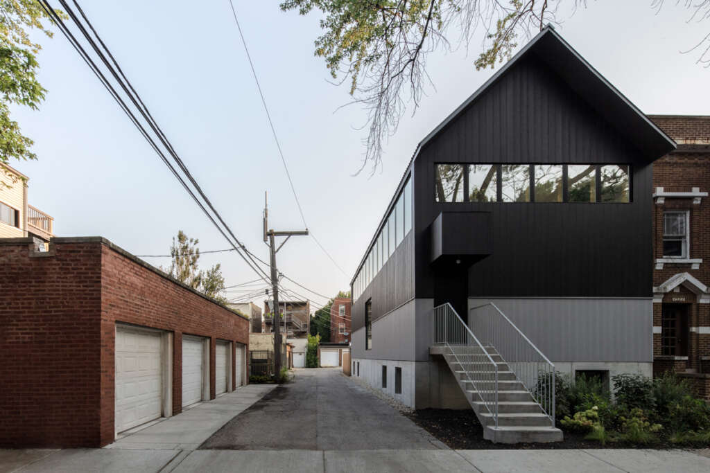 Chicago studio Kwong Von Glinow flips house with bedrooms on the first floor and living spaces on the second