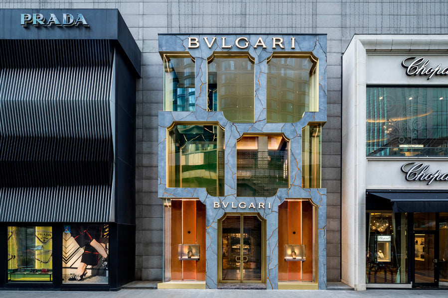 New Bulgari Flagship Store Features a Concrete and Resin Facade