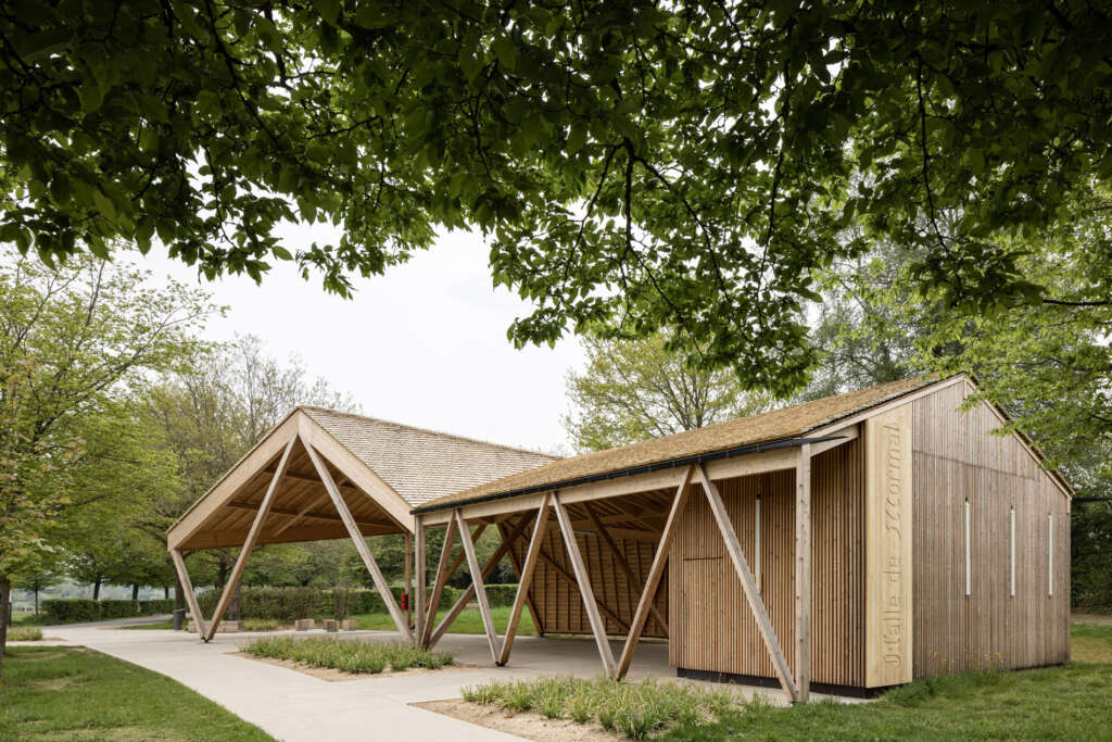 Atelier MA design welcome centre in the heart of the Mormal Forest, France
