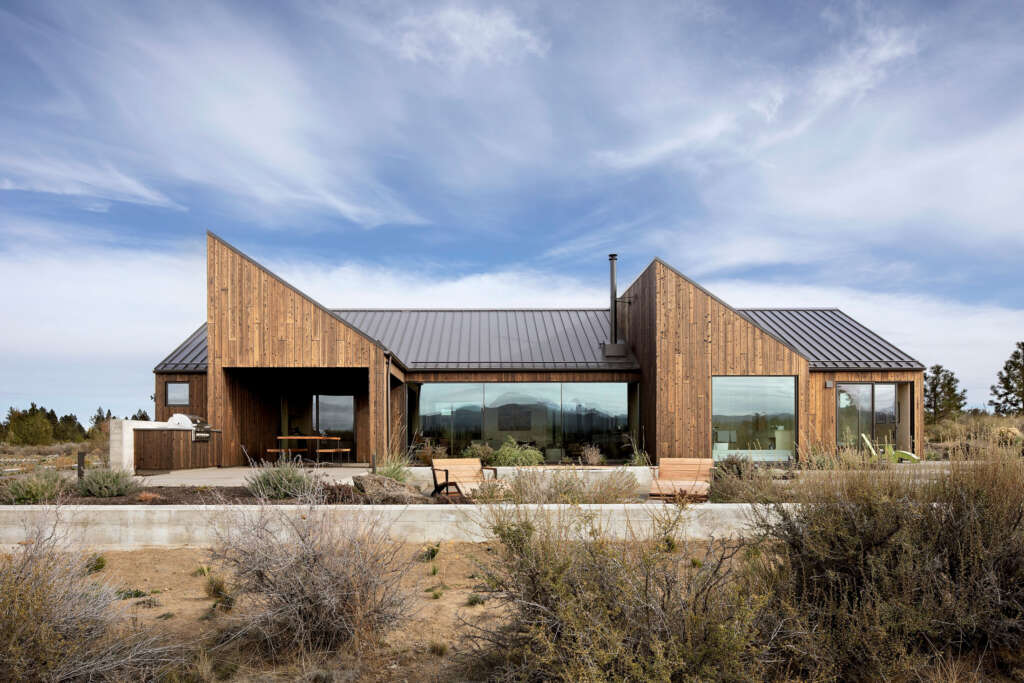 Mork-Ulnes Architects design rugged home in Oregon on the site of a forest lost to wildfire