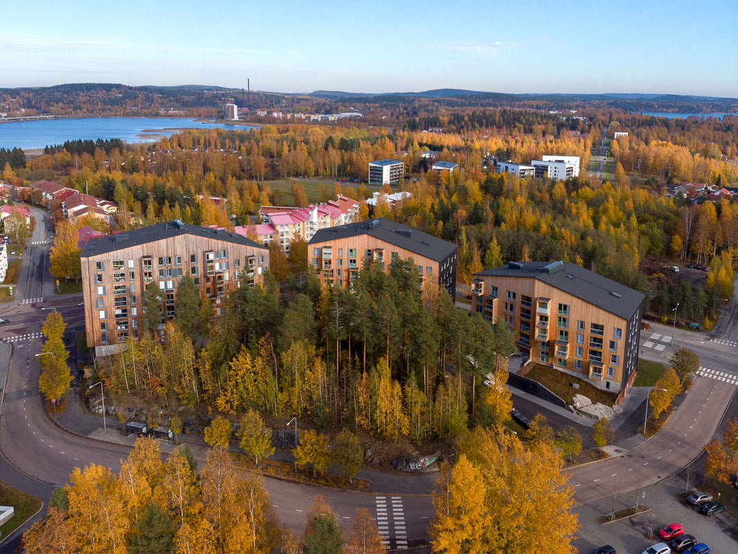 OOPEAA Design 3 Wooden Housing Blocks in Finland