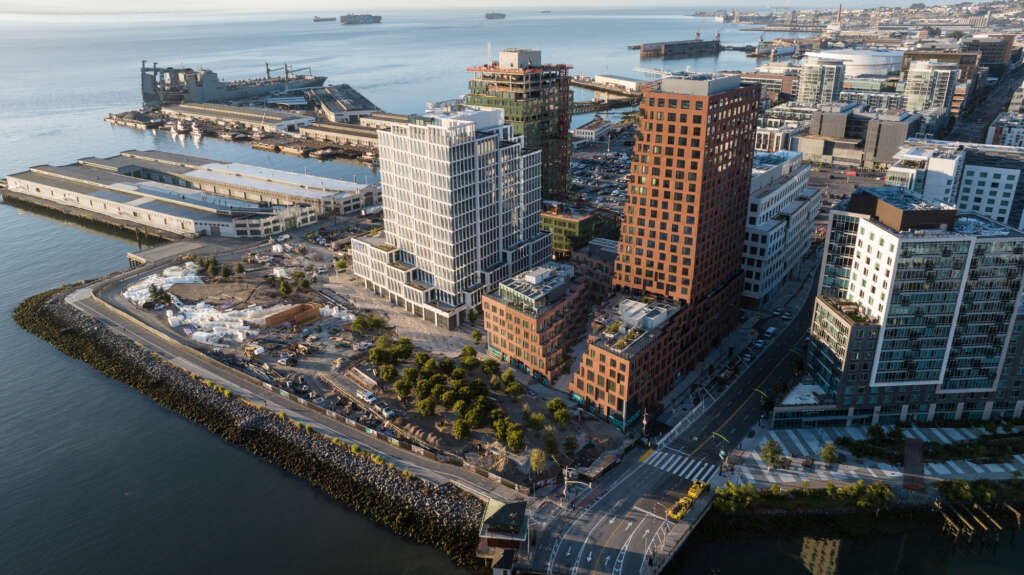 Geology-inspired sustainable tower “The Canyon” by MVRDV is completed in San Francisco’s Mission Rock