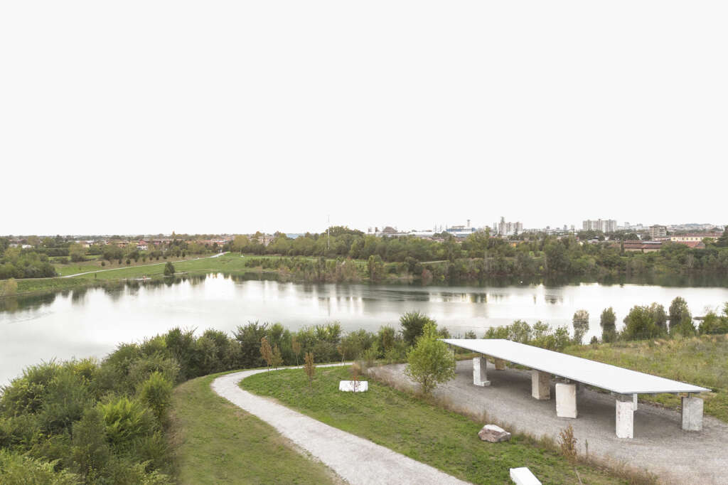 Associates Architecture design public shelter in Brescia inspired by the region's quarrying activity