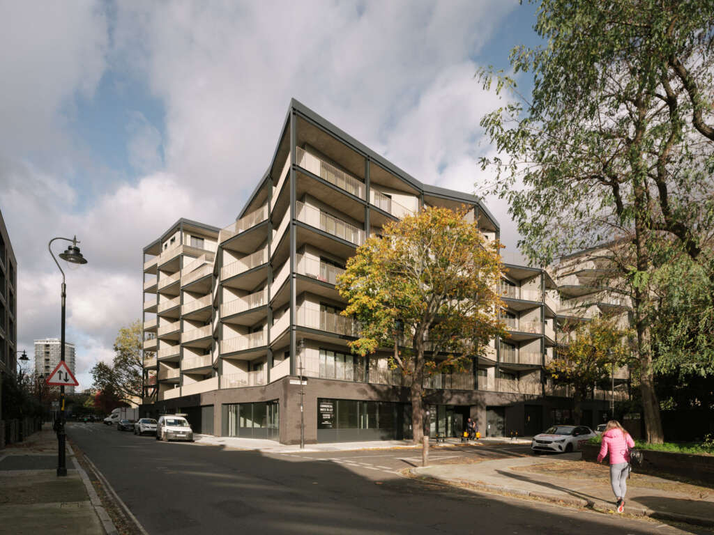 Interesting geometries shape European-style housing scheme on Dockley Road, Southwark
