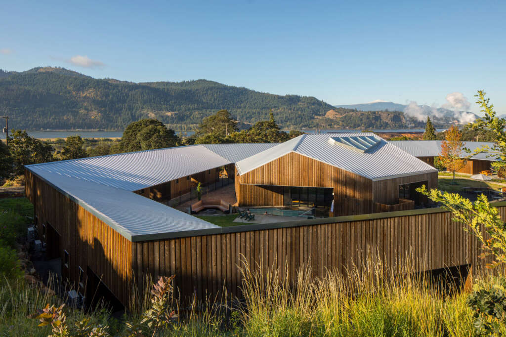 Waechter Architecture design society hotel that explores the concept of the “edited panorama"