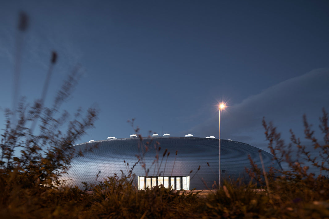 This Sports Hall in Dolní Břežany Looks Otherworldly