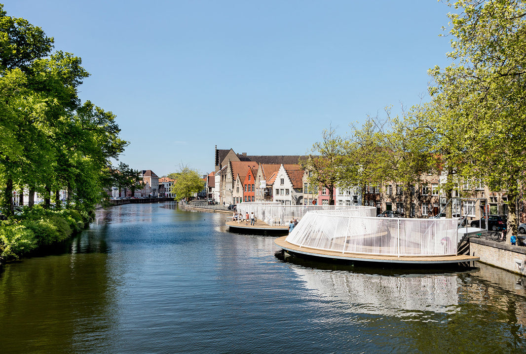 Stroll Along this Floating Island in Brugge