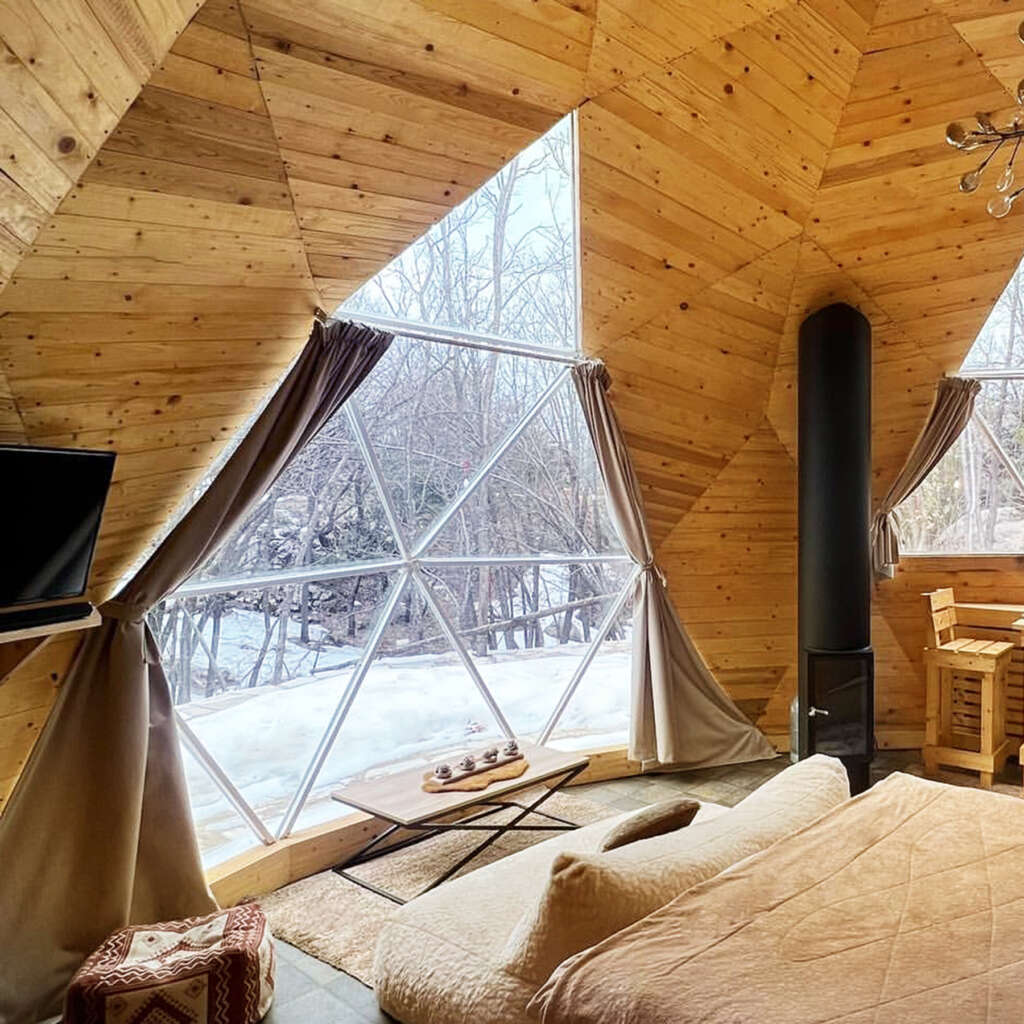 Buying a warm experience in a dome in the mountains of Kfarbedian, Lebanon
