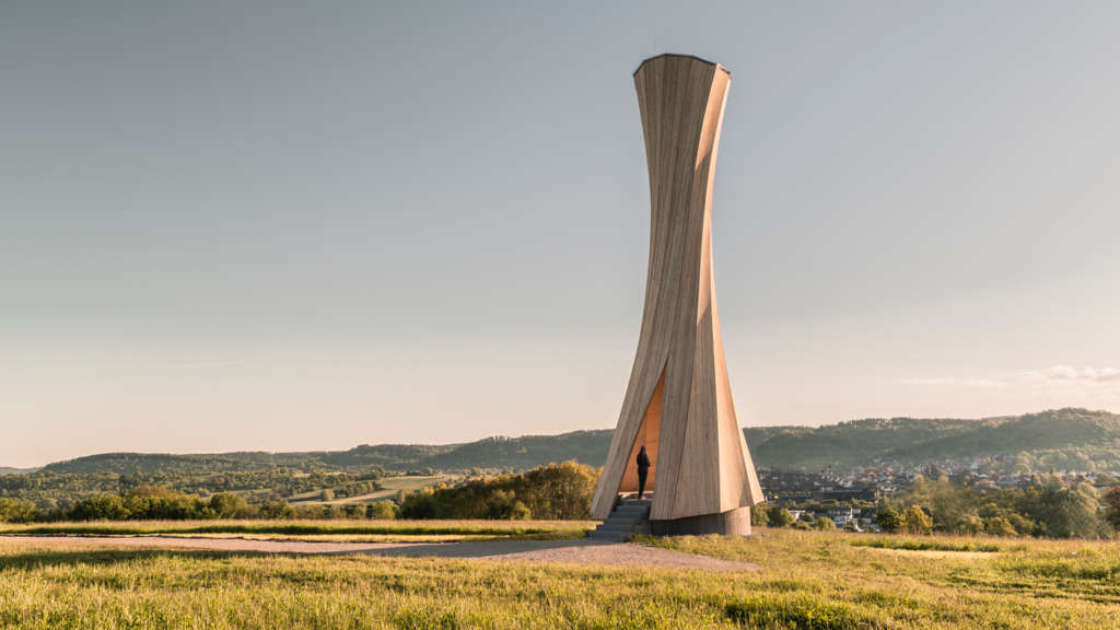 Landmark Tower in Germany is Built out of Self-Shaping Wood