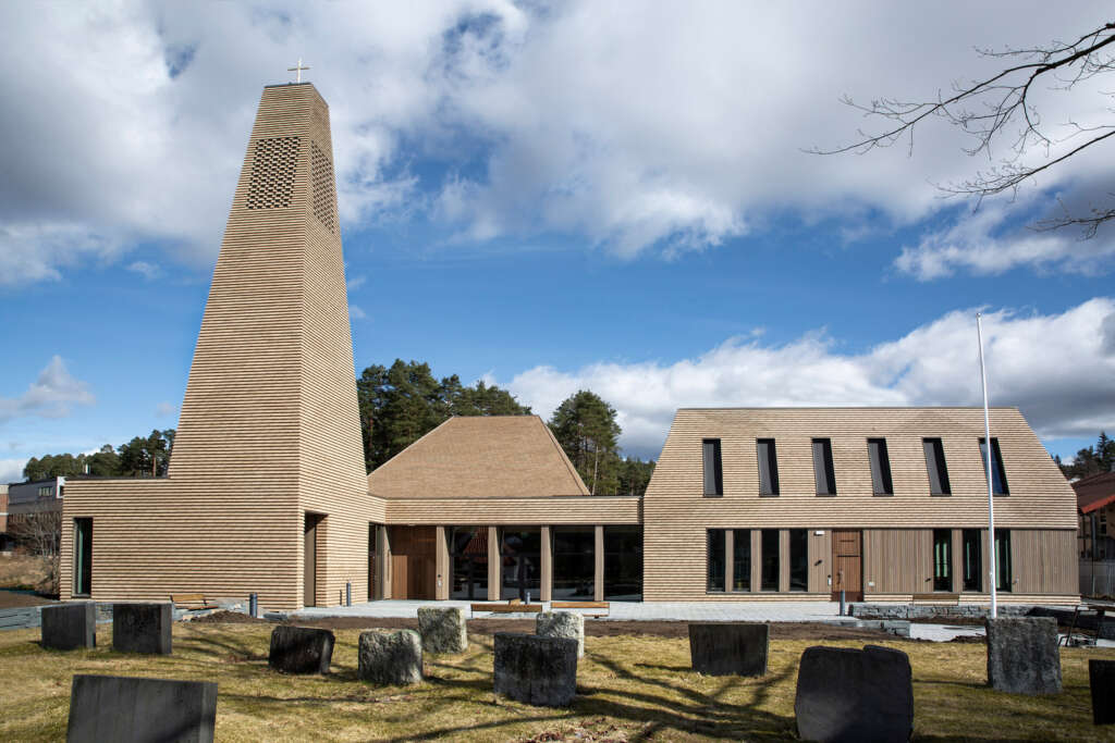 LINK Arkitektur design new community church for the municipality of Vennesla in Norway
