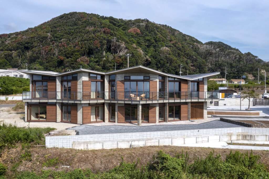 Takeshi Hirobe Architects design angular vacation home overlooking the ocean in Japan