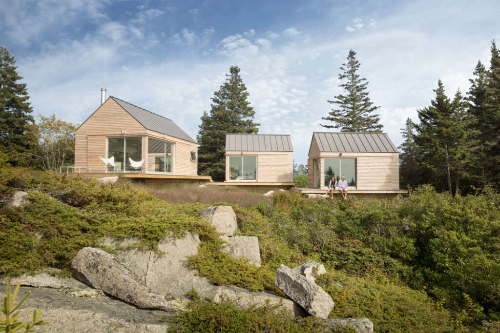 OPAL complete seasonal residence on a former granite quarry in Maine