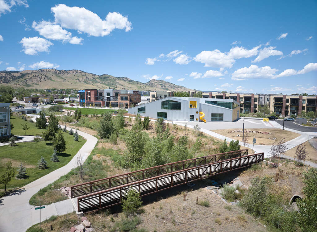 WORKac complete community library in Boulder, Colorado shaped by its unique climate and location between the mountains and the Great Plain