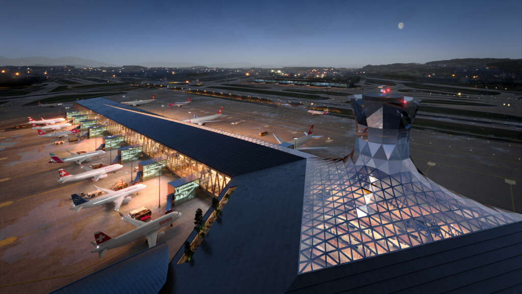 Team BIG+HOK win global Zurich Airport competition with spectacular timber design
