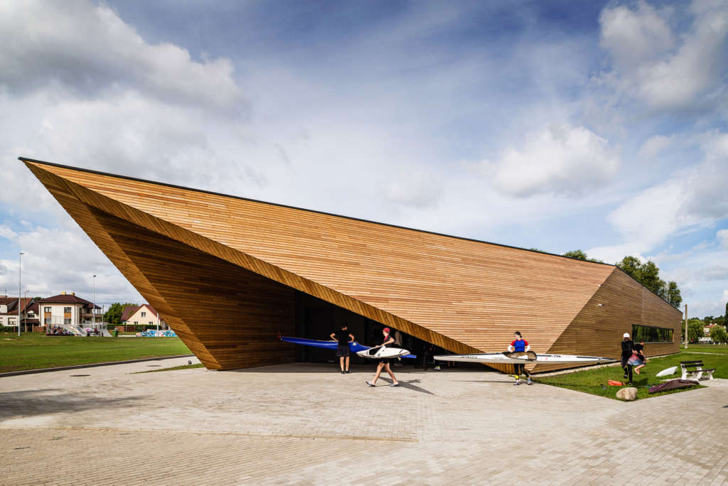 This geometric Canoe Base lies on the banks of the historical Augustów Canal