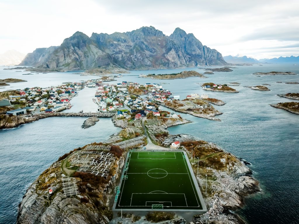 A Look at the Soccer Field Carved Into Norwegian Bedrock