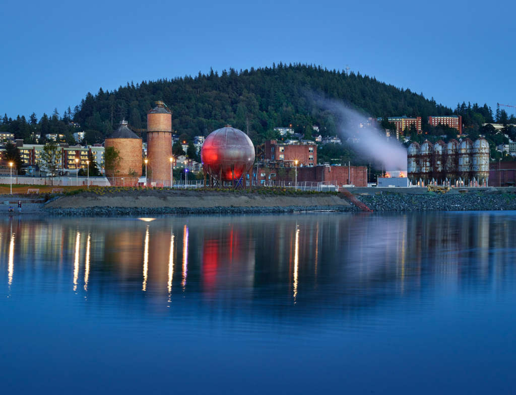 Defunct acid accumulator becomes a public art piece