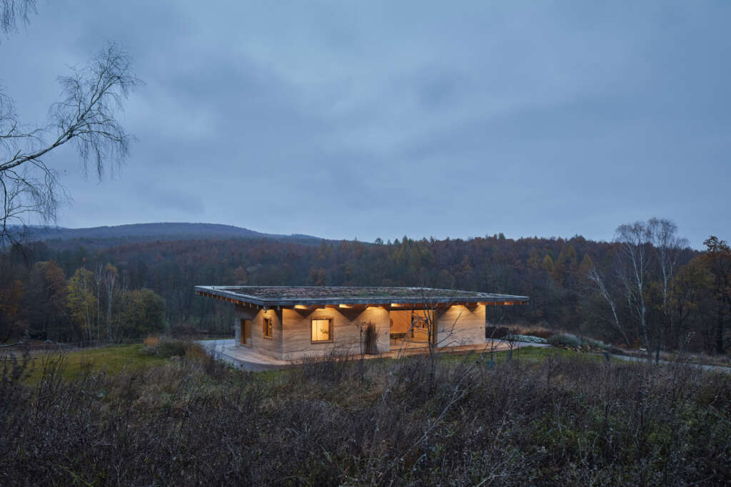 This rural house in the Czech Republic features raw hempcrete walls