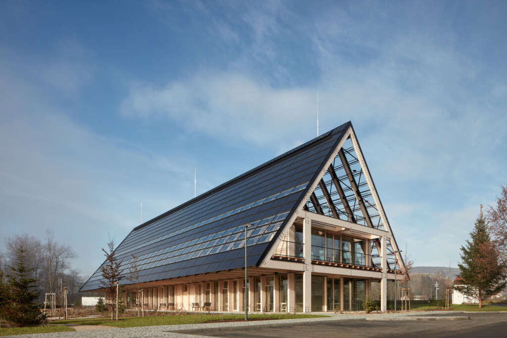 Mjölk architekti complete modular timber headquarters in the Czech Republic