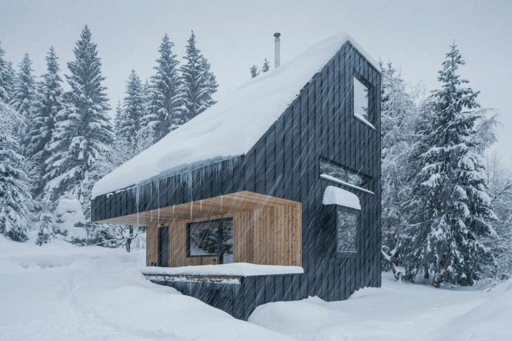 Cozy up in this weekend house nestled amongst the spruce trees