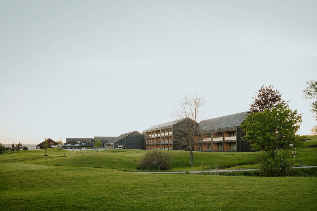 Escape to this five-star golf and spa resort in Germany inspired by the region's traditional architecture