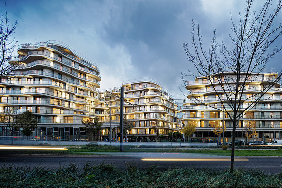 Architecture studio Christophe Rousselle completes terracing apartments near La Défense