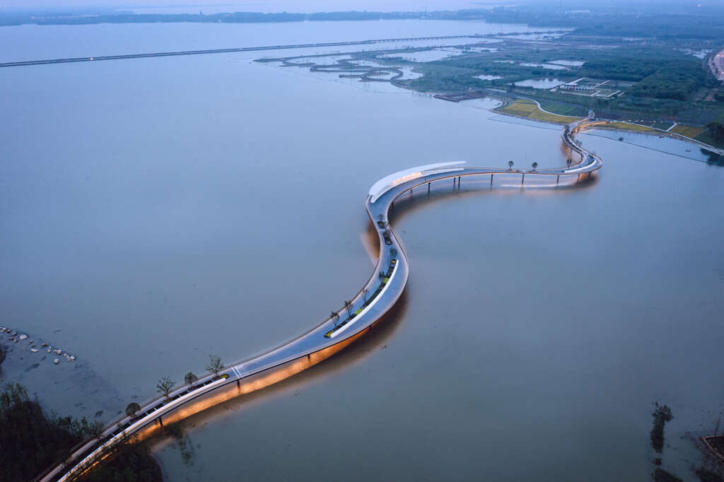 BAU design a hybrid bridge incorporating landscape, infrastructure, and architecture