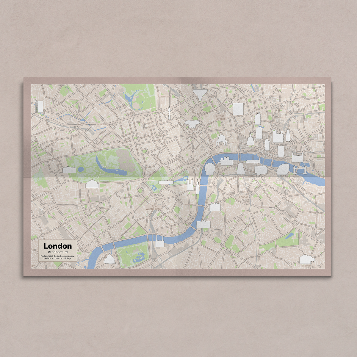London Architecture Sticker Map