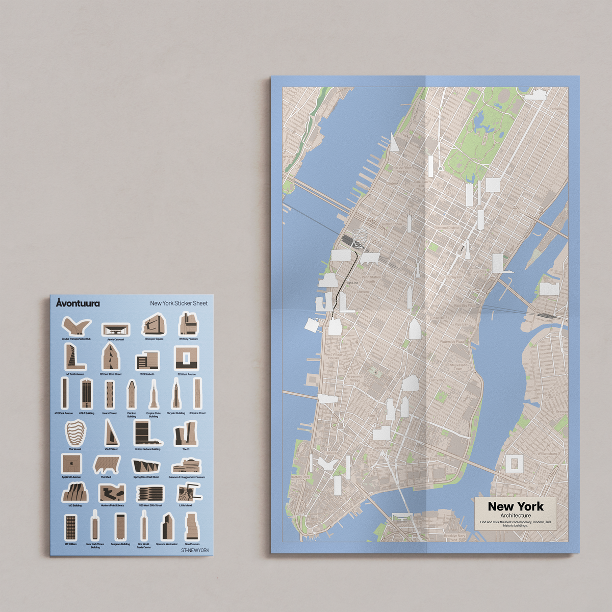 Model Sticker Map Sticker & Map Set