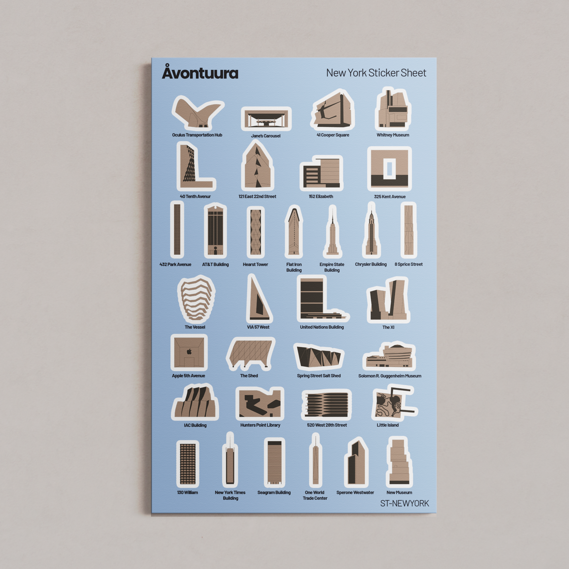 (Pre-Order) New York Sticker & Map Set