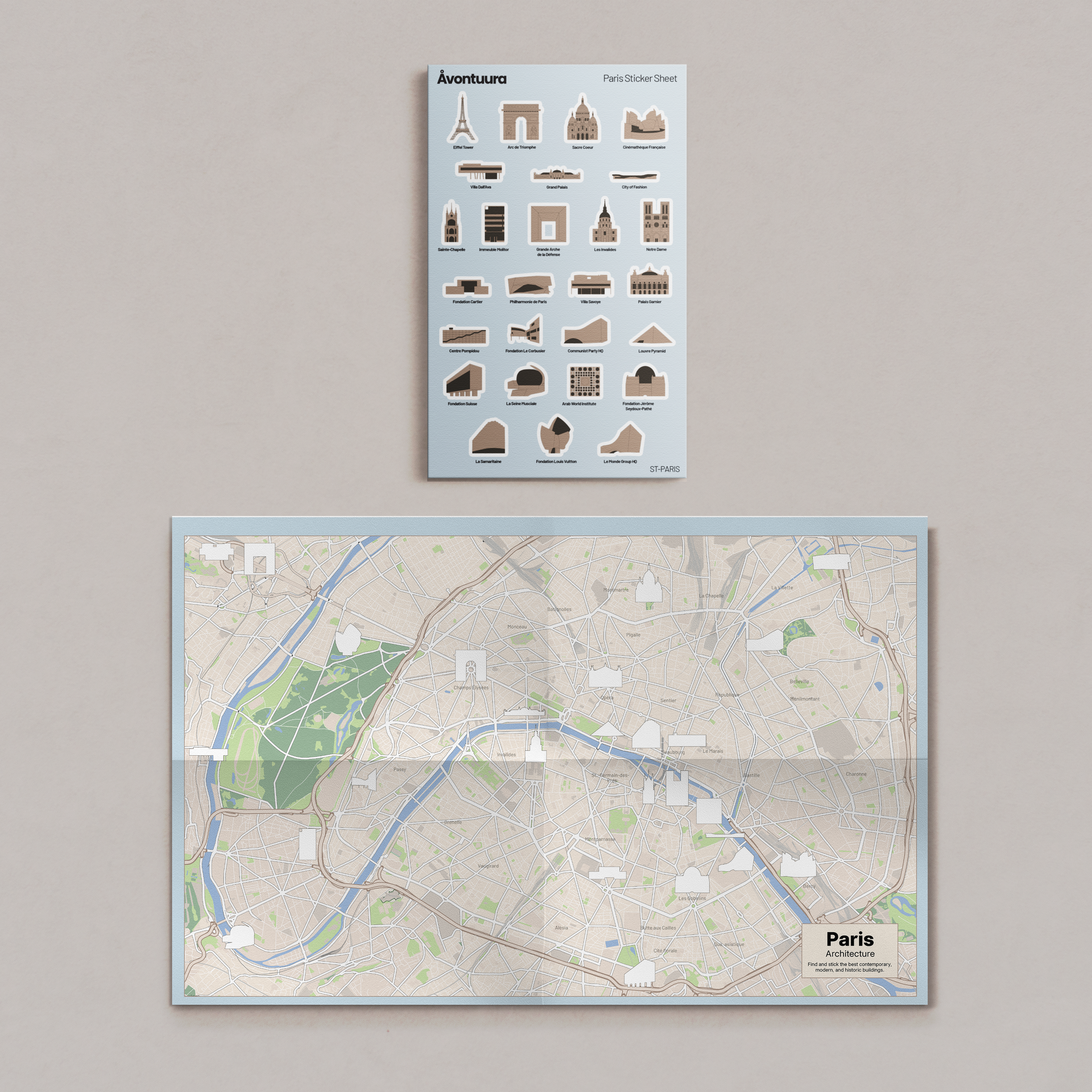 (Pre-Order) Paris Sticker & Map Set