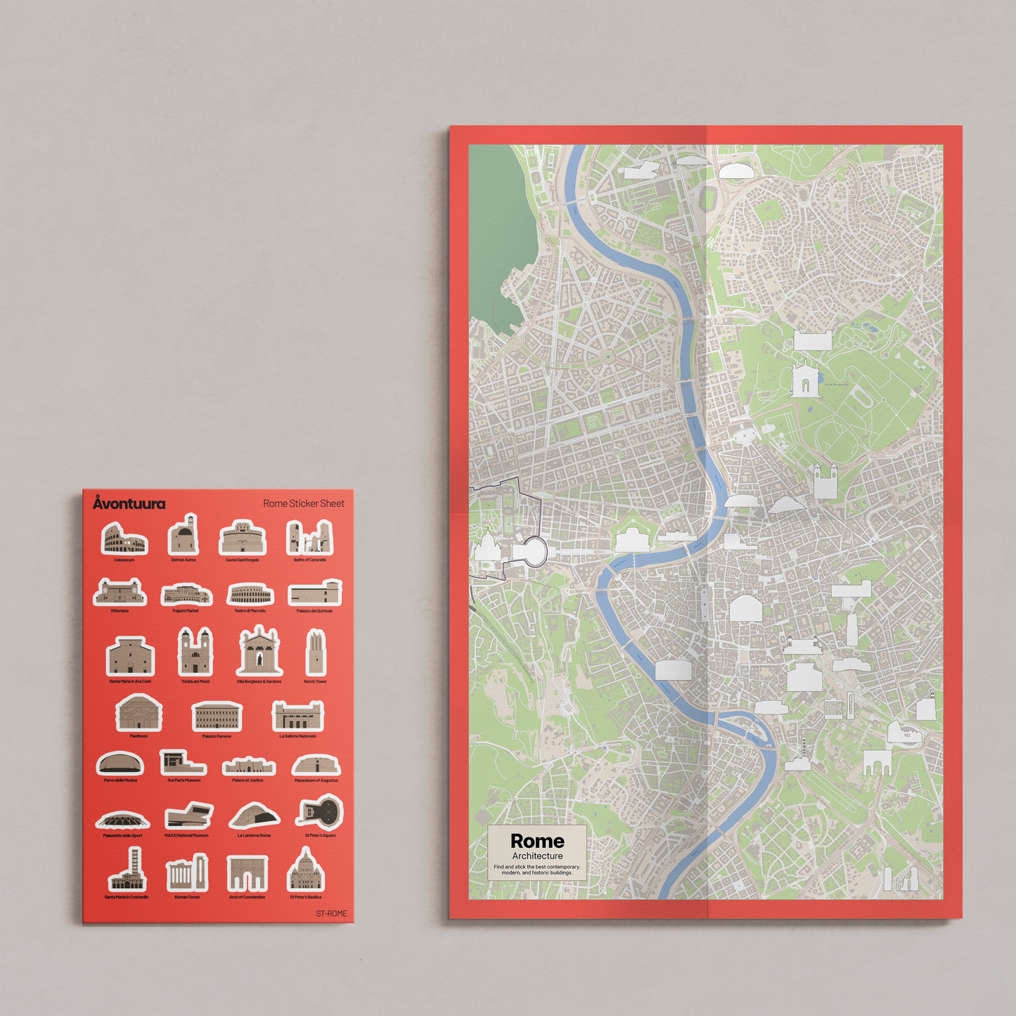 (Pre-Order) Rome Sticker & Map Set