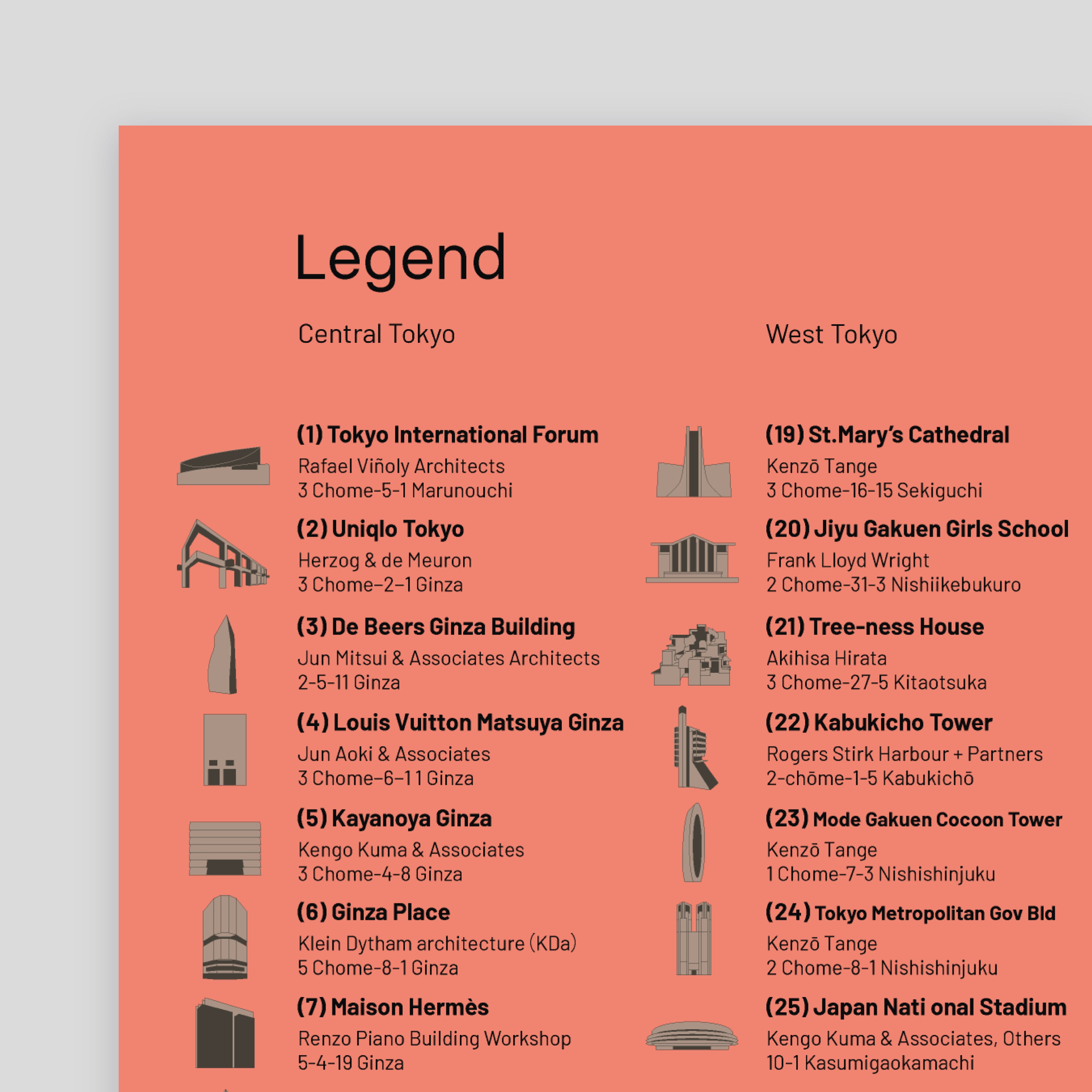 地図・旅行ガイド an architectural guide Architecture Guide to Tokyo